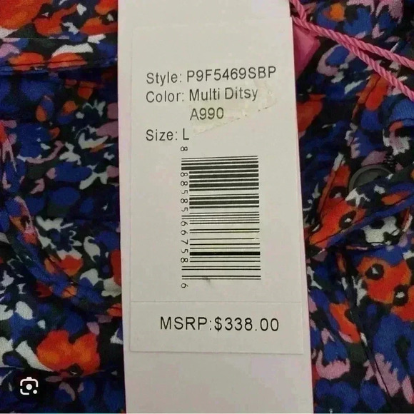 Parker Jemma Sleeveless Silk Blend Dress Size Small Multi Ditsy - Picture 13 of 15